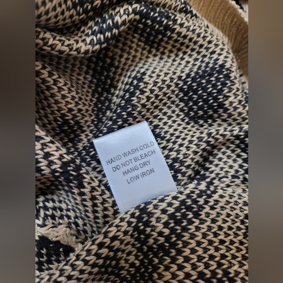 Women's Leopard Print Long Sleeve Sweater Dress- Light Brown/ Black - Picture 13 of 13